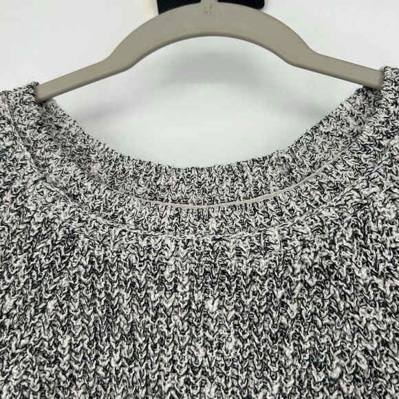 Free People Electric City Sweater Marled Black Pullover Knit Crew Neck Size M - Picture 3 of 11
